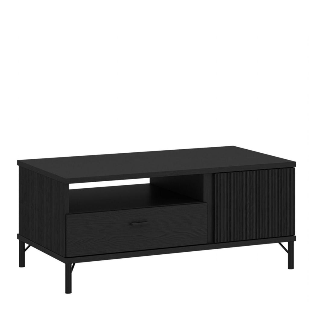 Lusaka Coffee Table 2 Door 1 Drawer in Black Graphite