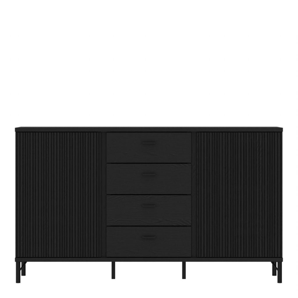 Lusaka Sideboard 2 Door 4 Drawer in Black Graphite