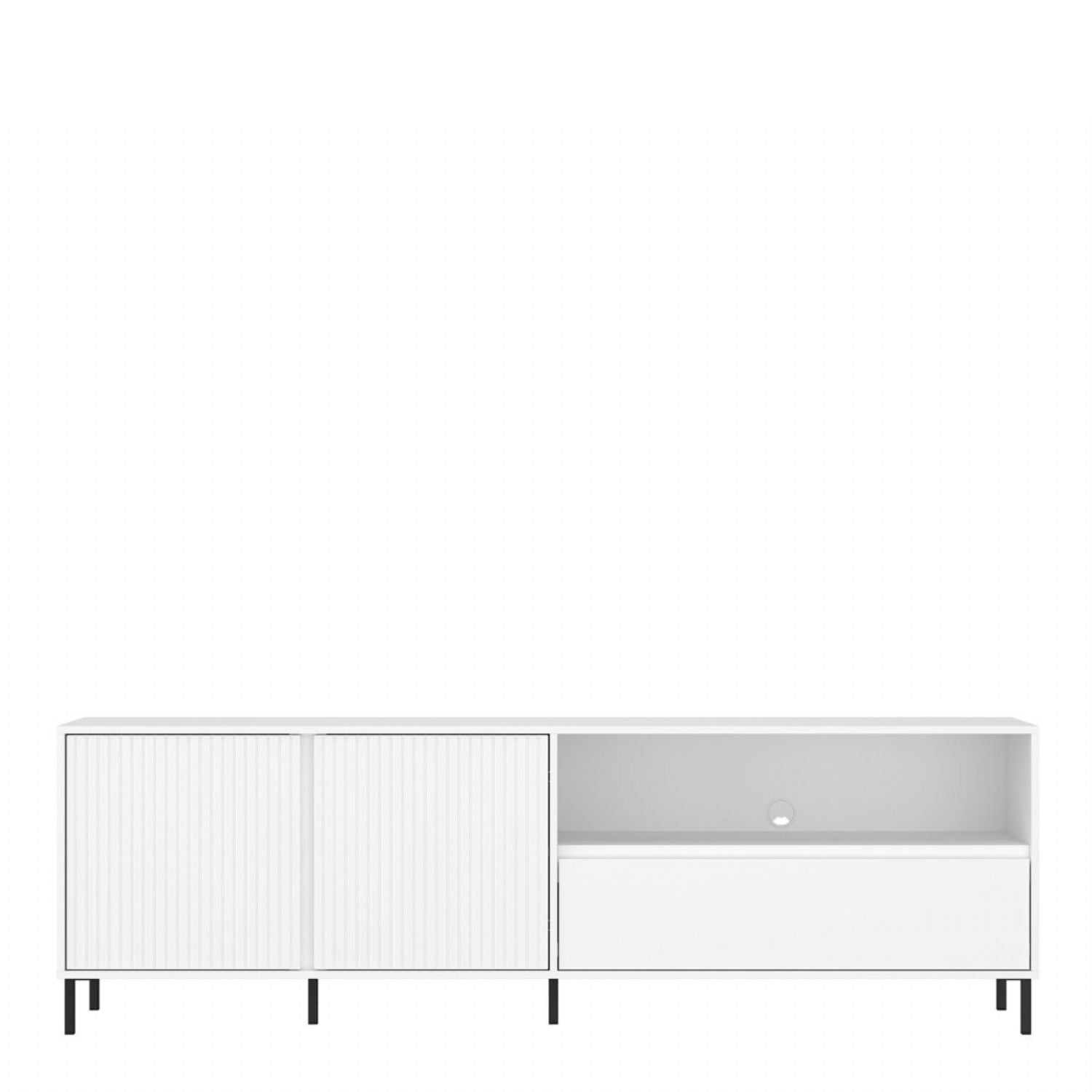 Avenale TV Cabinet 2 Door 1 Drawer in Alpine White High Gloss