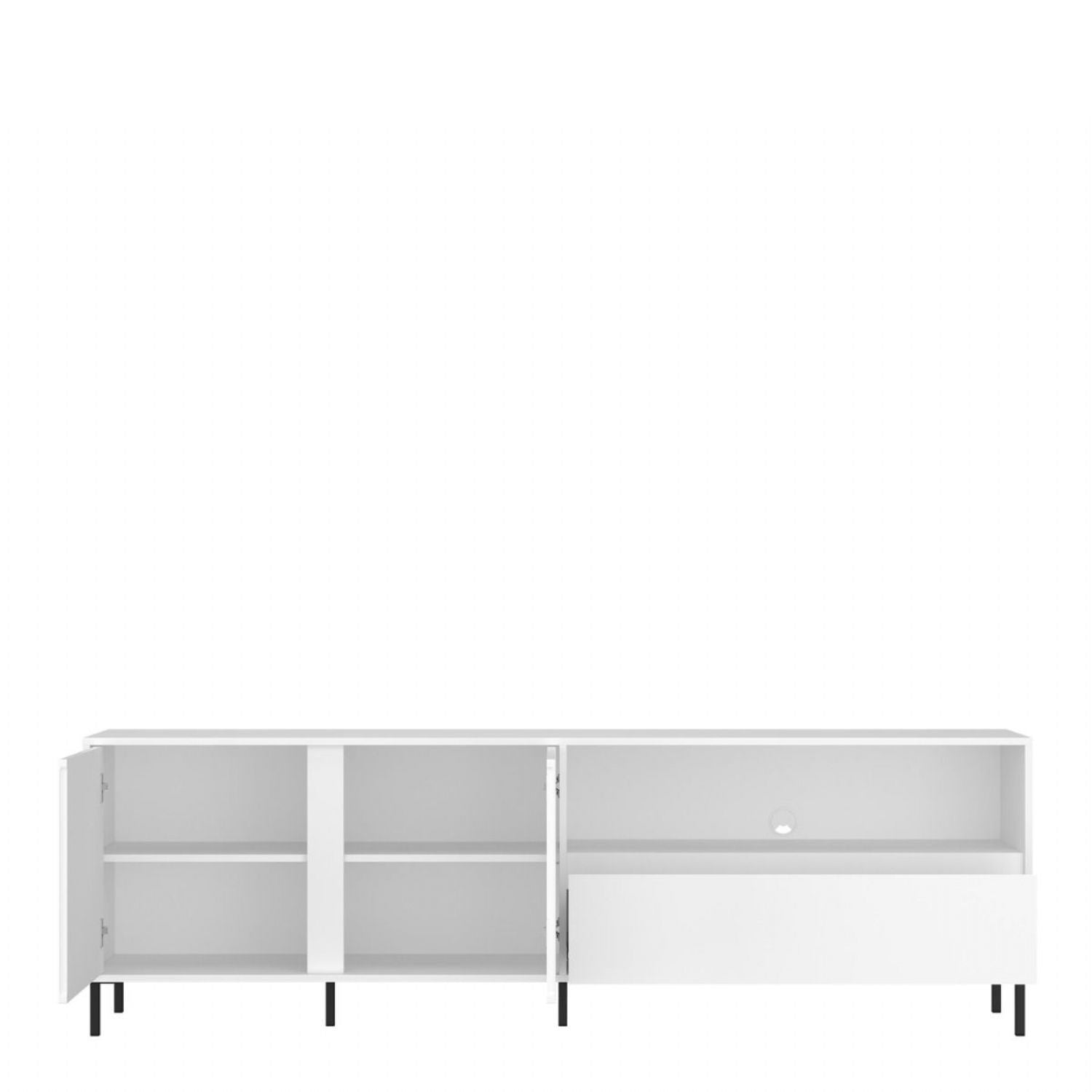 Avenale TV Cabinet 2 Door 1 Drawer in Alpine White High Gloss