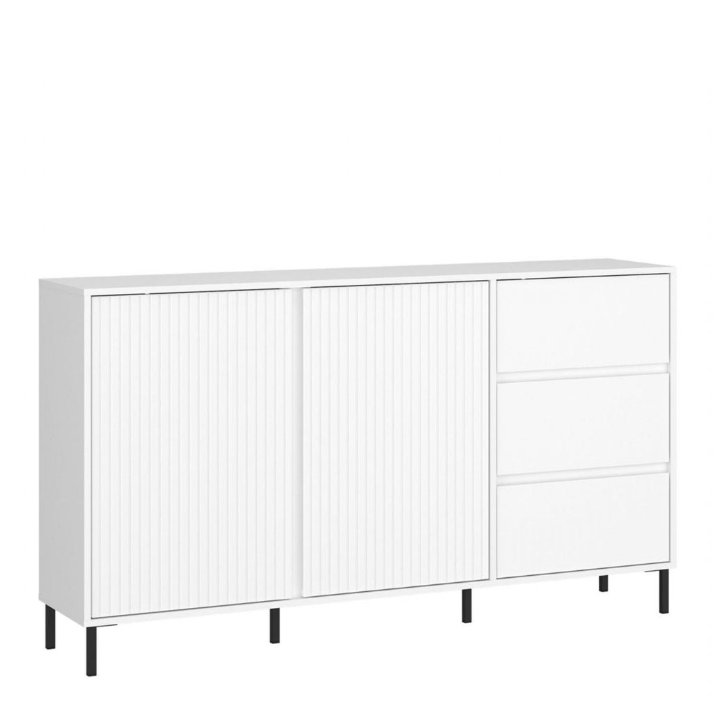 Avenale Sideboard 2 Door 3 Drawer in Alpine White High Gloss