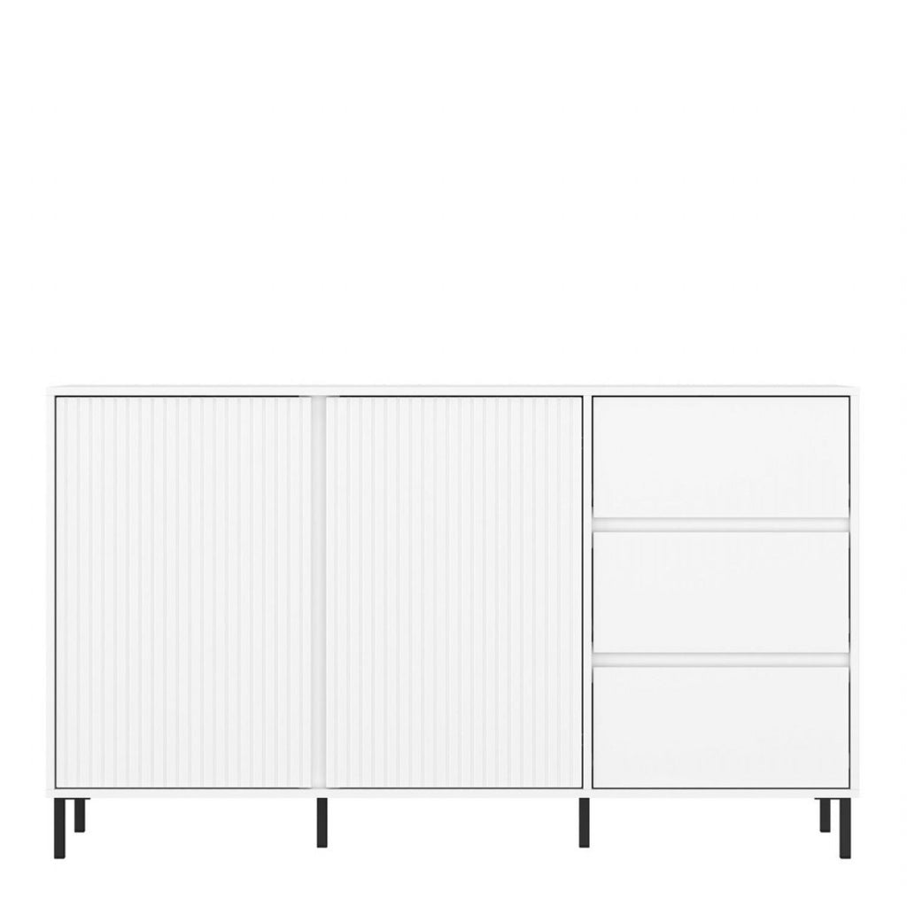 Avenale Sideboard 2 Door 3 Drawer in Alpine White High Gloss