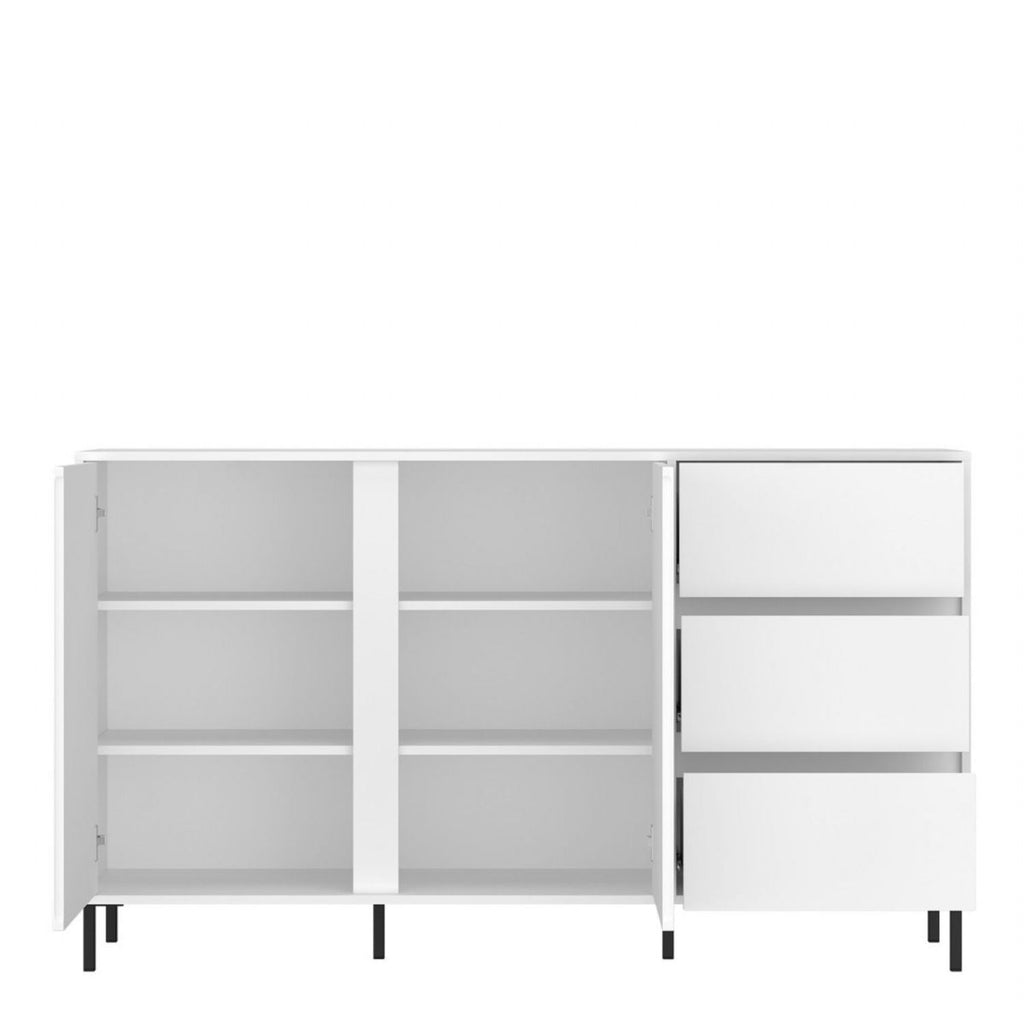 Avenale Sideboard 2 Door 3 Drawer in Alpine White High Gloss