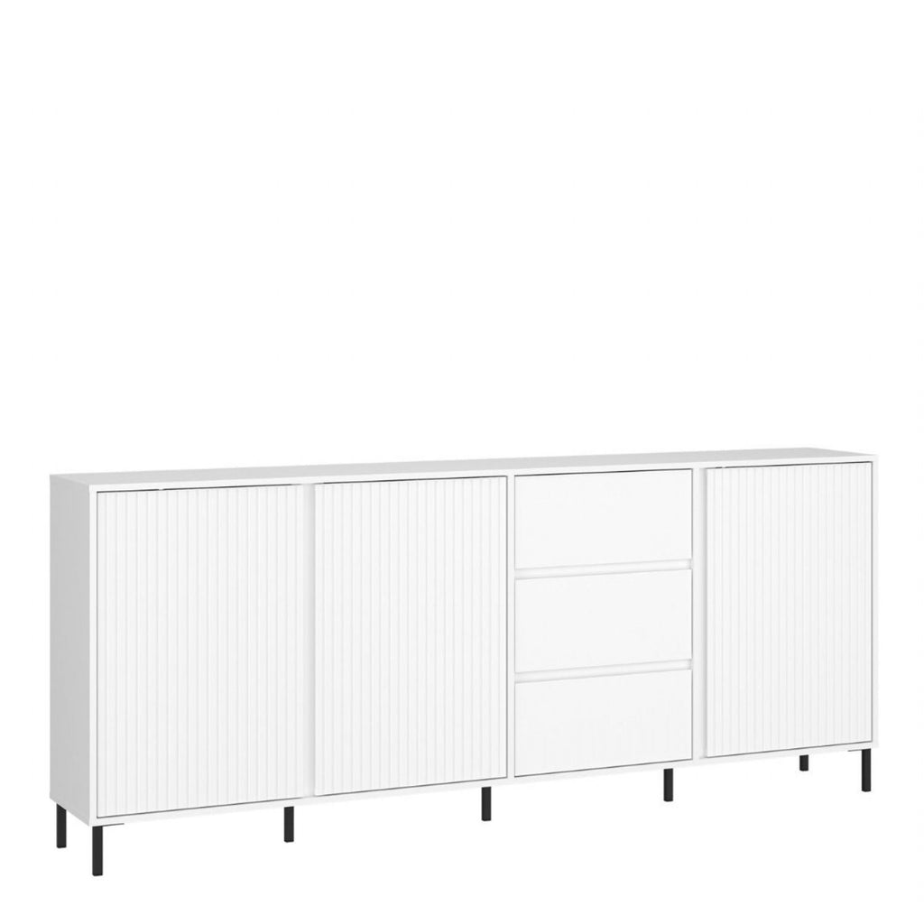 Avenale Sideboard 3 Door 3 Drawer in Alpine White High Gloss