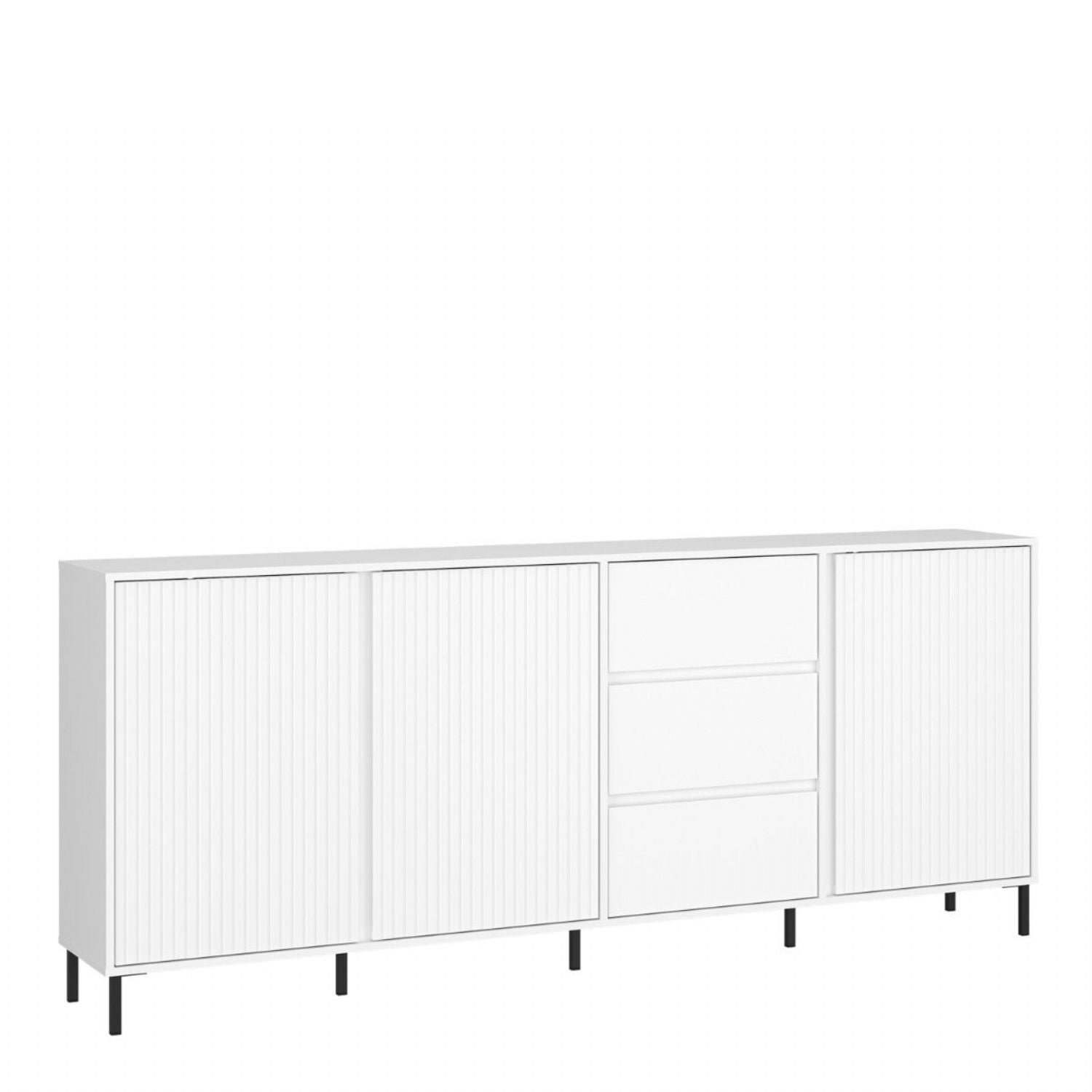 Avenale Sideboard 3 Door 3 Drawer in Alpine White High Gloss