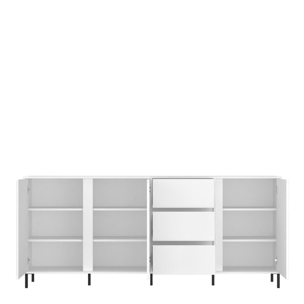 Avenale Sideboard 3 Door 3 Drawer in Alpine White High Gloss