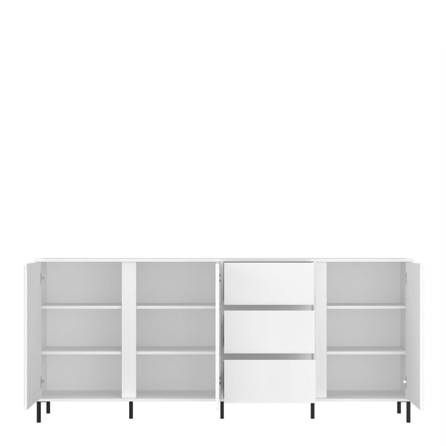 Avenale Sideboard 3 Door 3 Drawer in Alpine White High Gloss