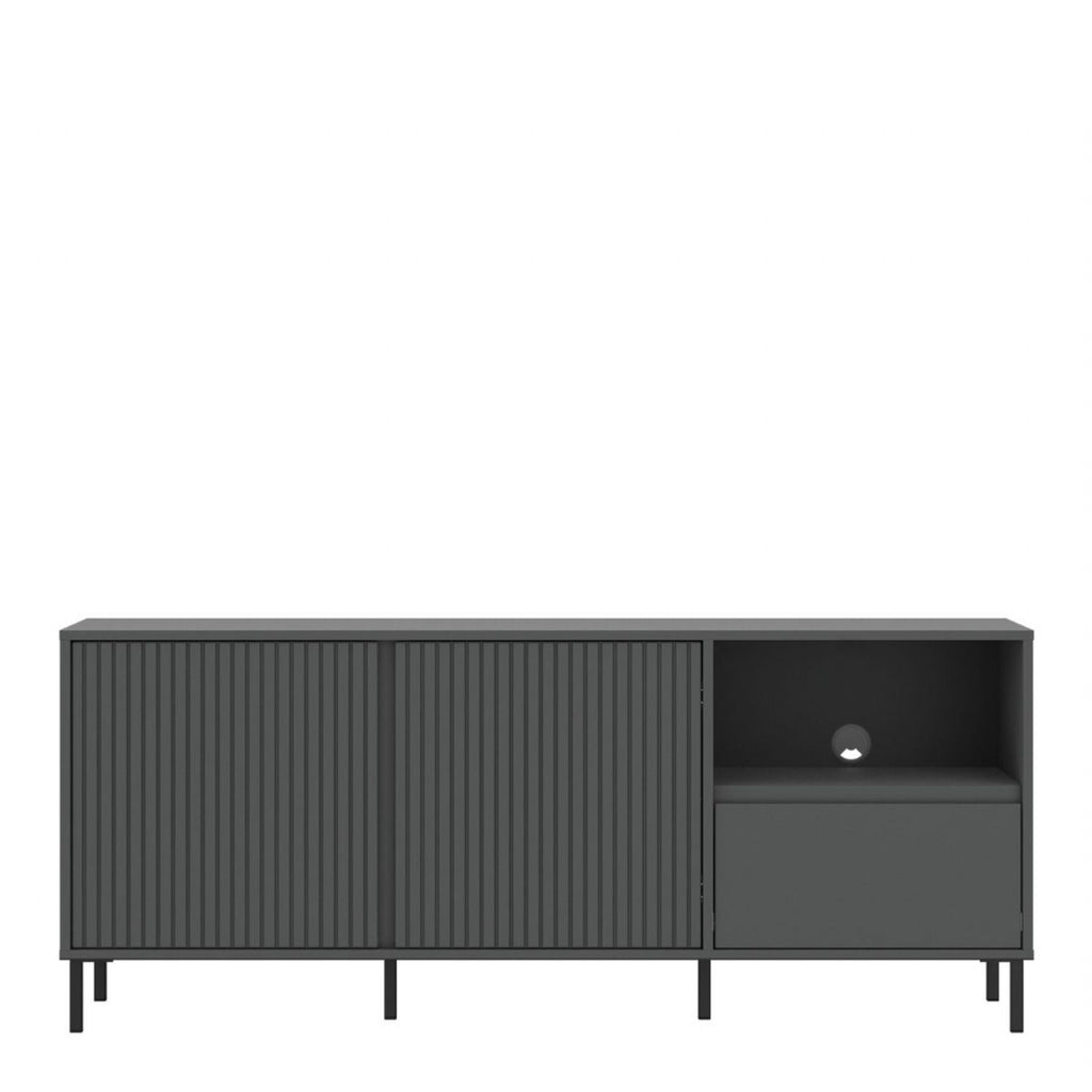 Avenale Wide TV Cabinet 2 Door 1 Drawer in Anthracite