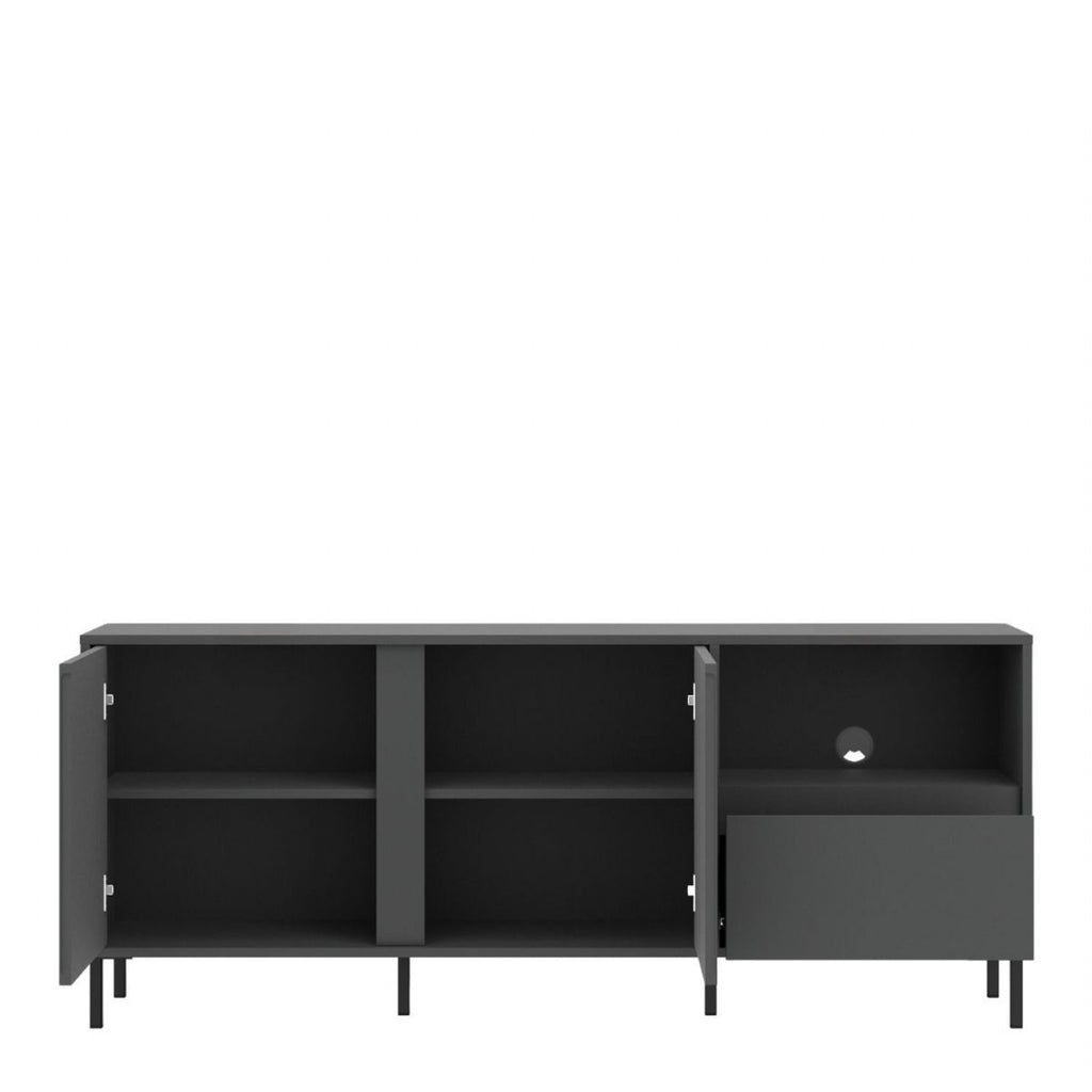 Avenale Wide TV Cabinet 2 Door 1 Drawer in Anthracite