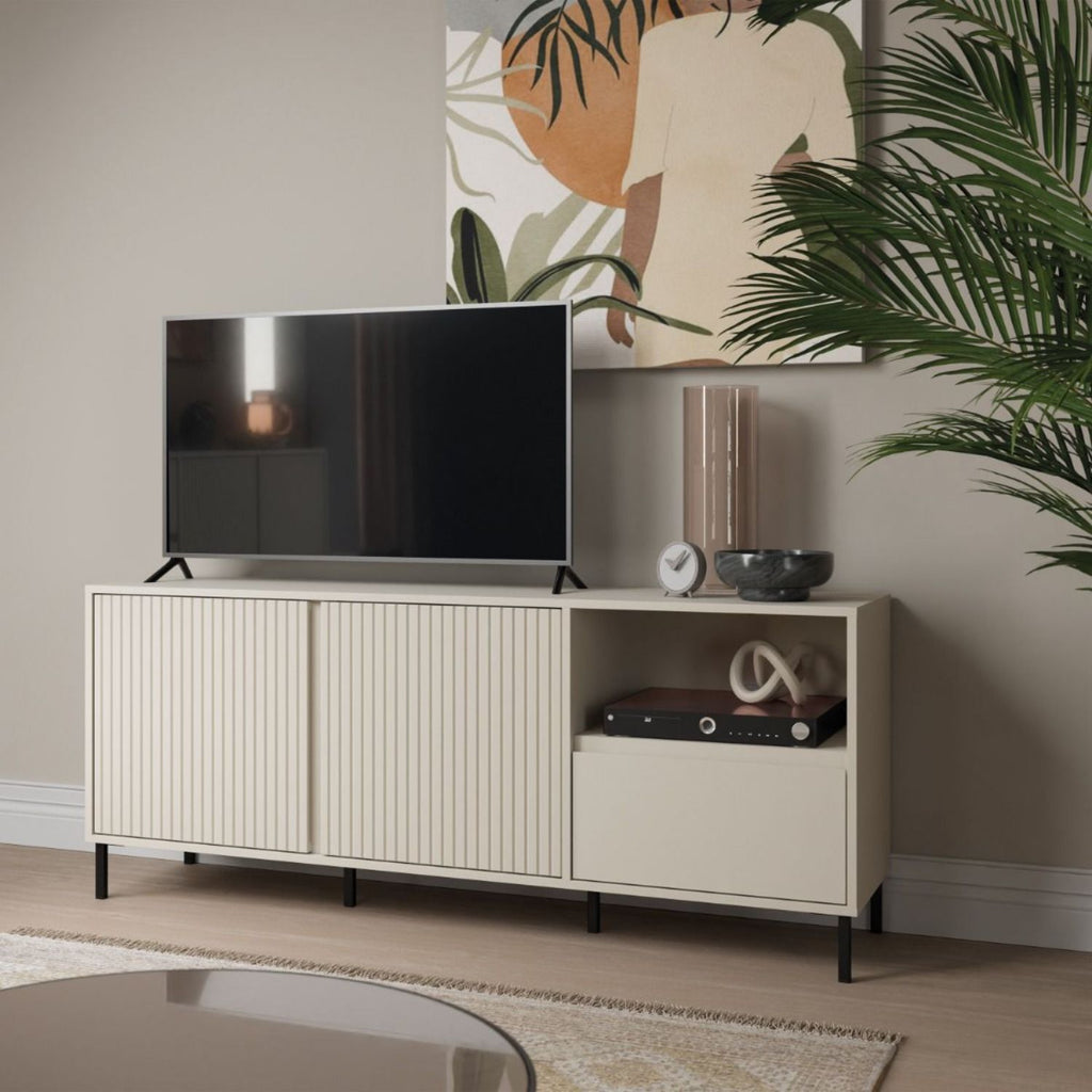 Avenale Wide TV Cabinet 2 Door 1 Drawer in Cashmere