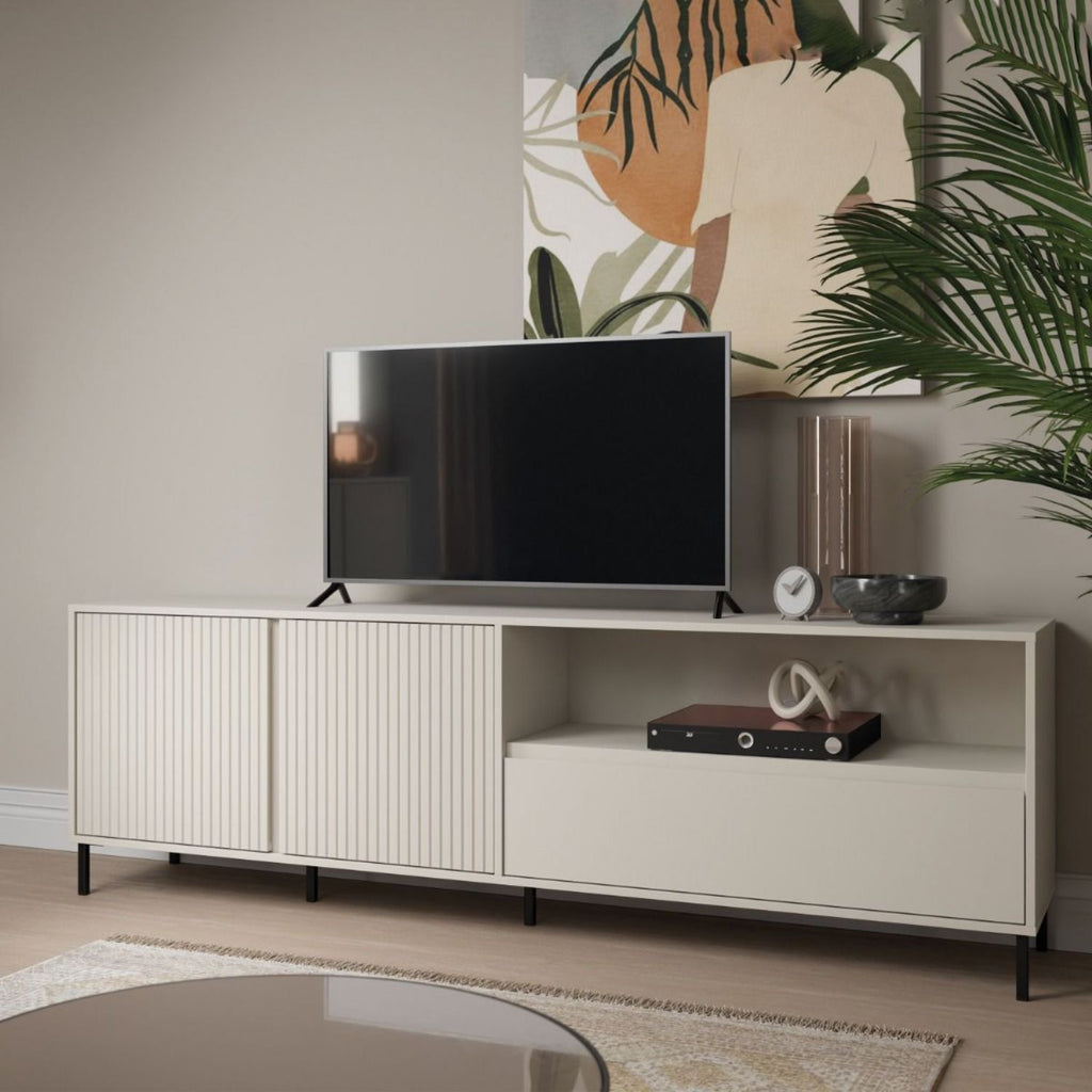 Avenale TV Cabinet 2 Door 1 Drawer in Cashmere
