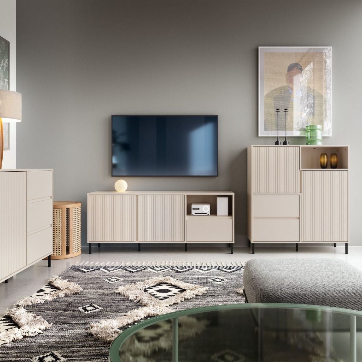 Avenale Sideboard 2 Door 2 Drawer in Cashmere