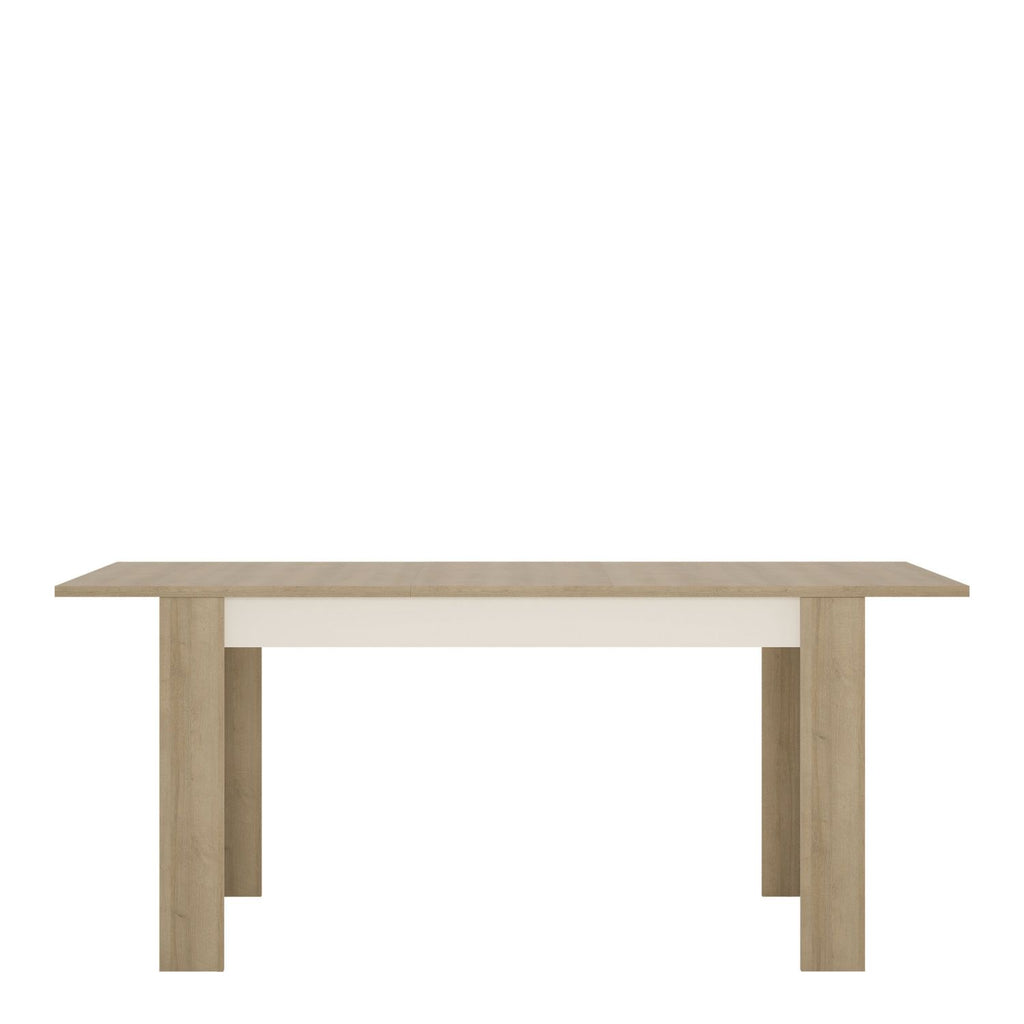 Modern Extending Dining Table 140 to 180cm Oak White High Gloss