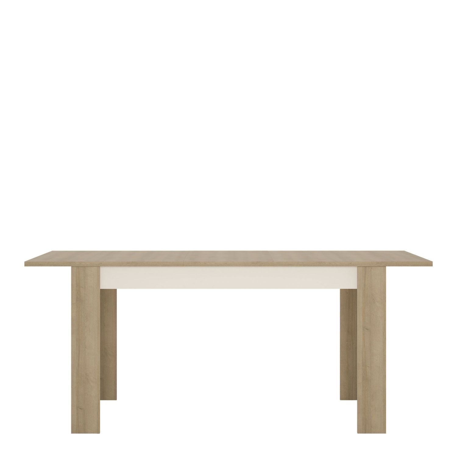 Modern Extending Dining Table 140 to 180cm Oak White High Gloss