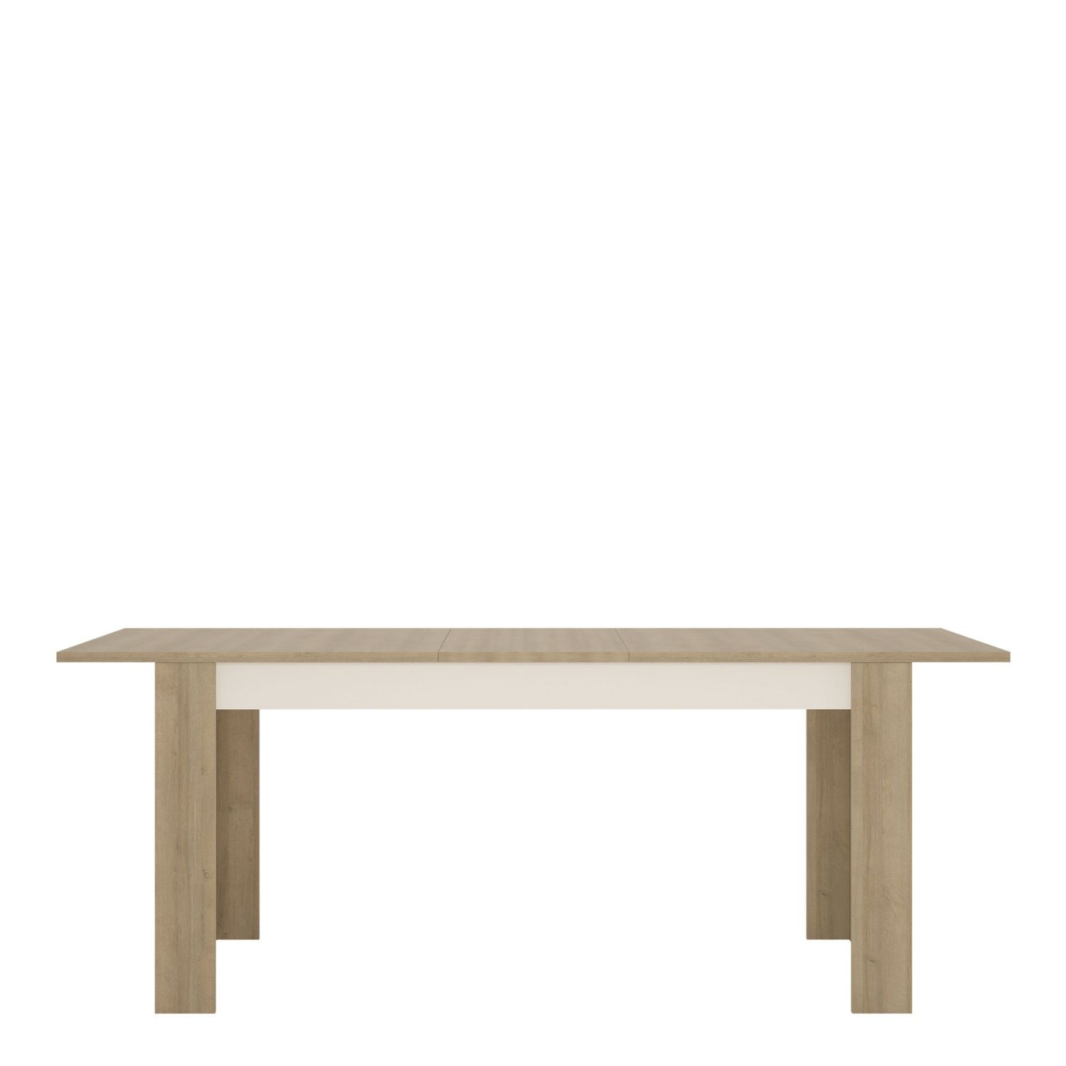 Large Extending Dining Table 160 to 200cm in Oak and White High Gloss 8 Seater