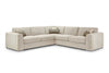 Atlas Beige Chenille Large Corner Sofa