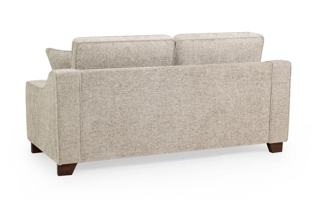 Stone Fabric Standard Back 3 Seater Sofa