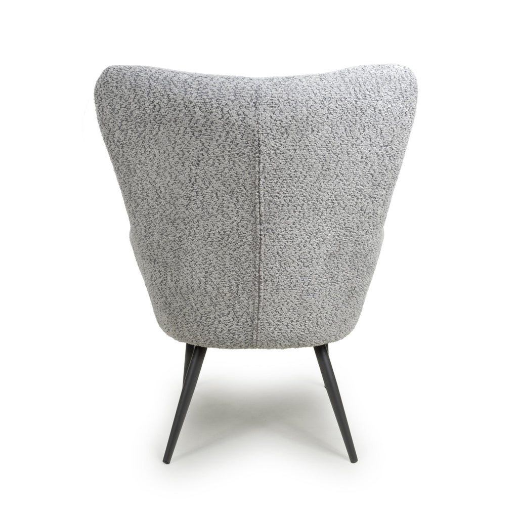 Bordeaux Textured Chenille Effect Grey Armchair