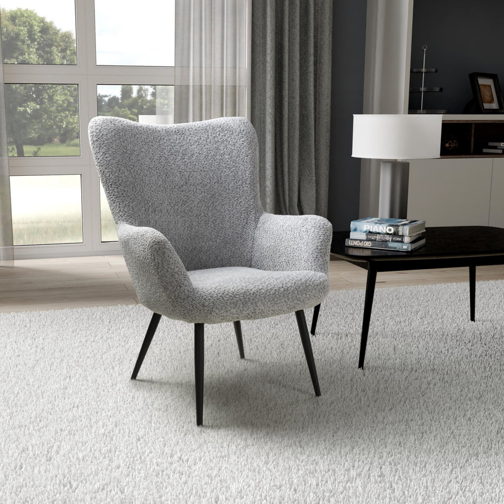 Bordeaux Textured Chenille Effect Grey Armchair
