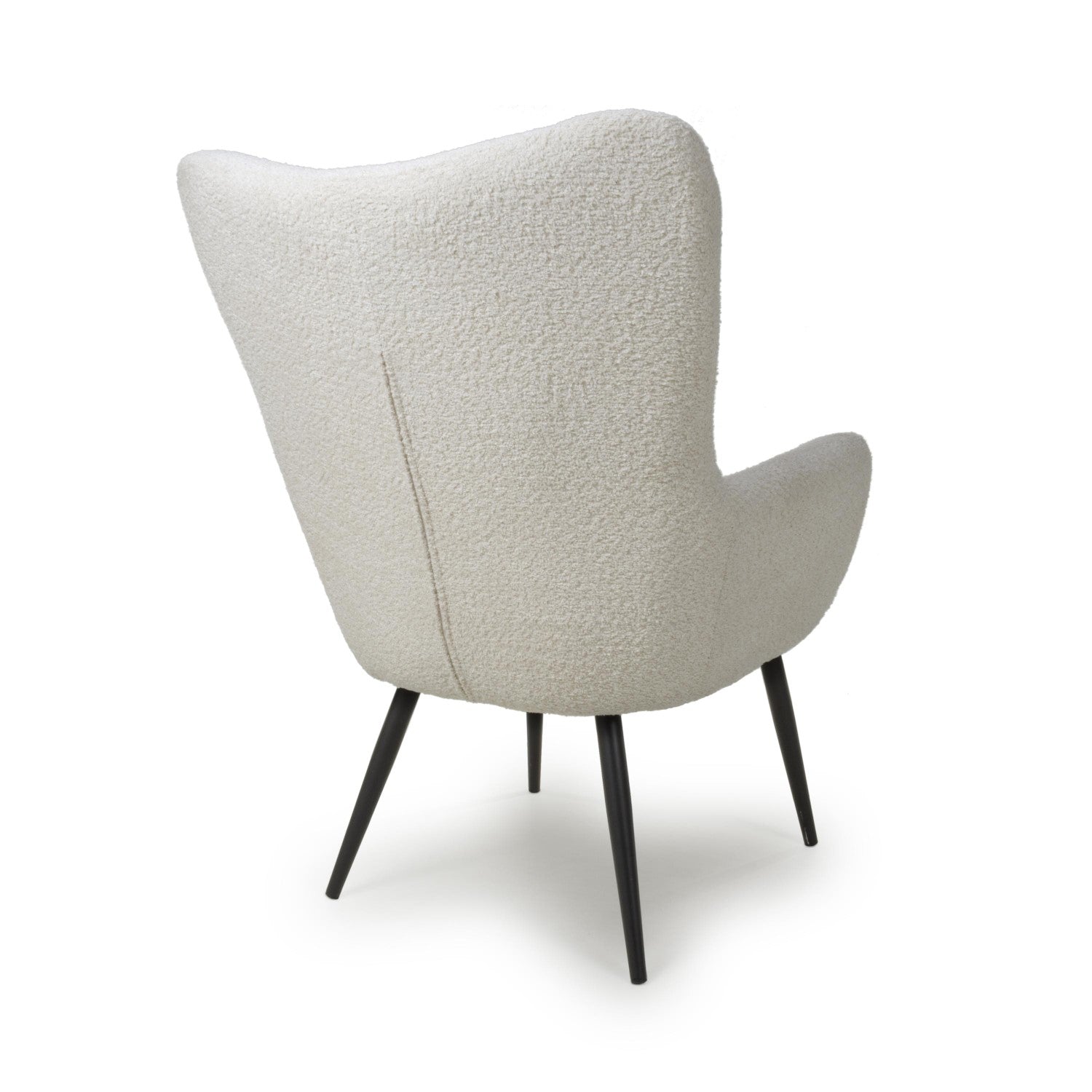 Bordeaux White Textured Fabric Armchair