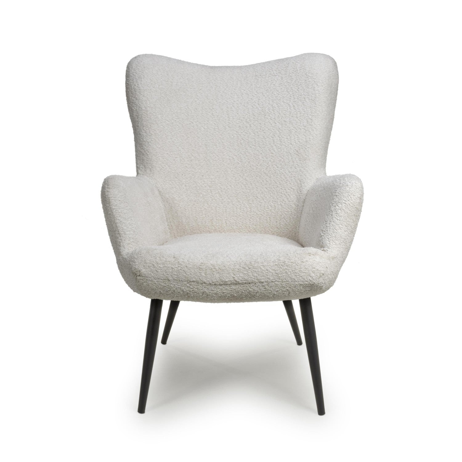 Bordeaux White Textured Fabric Armchair