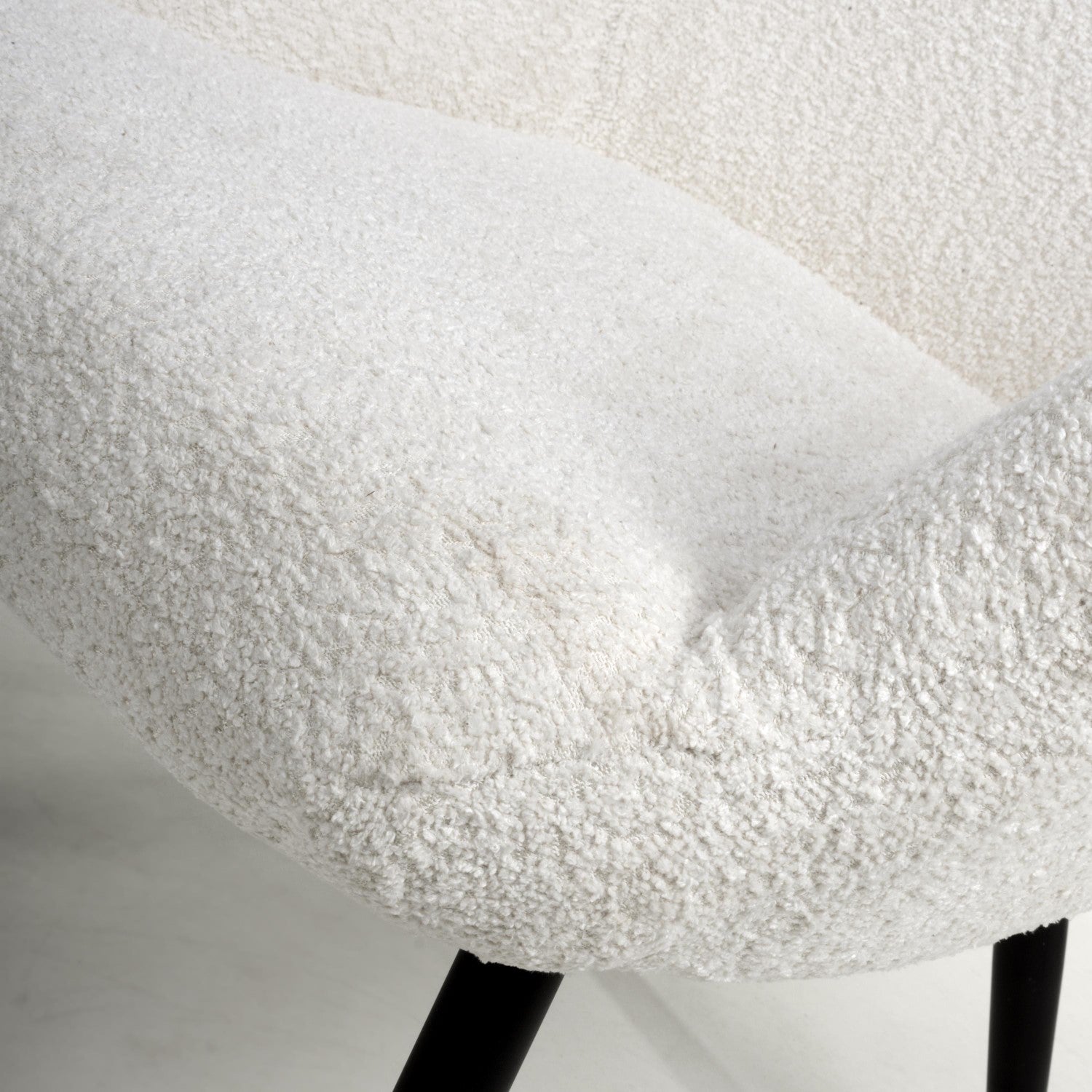 Bordeaux White Textured Fabric Armchair