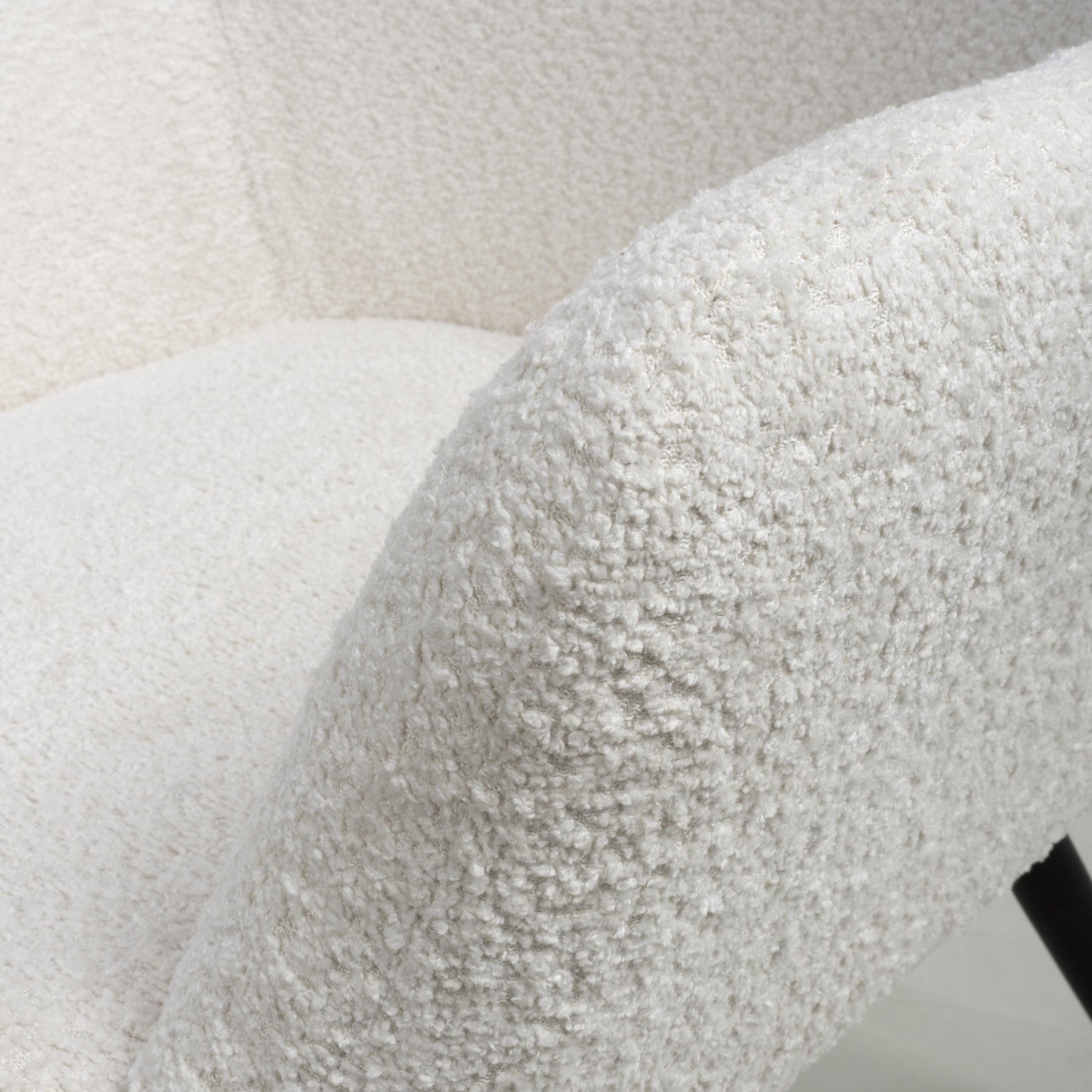 Bordeaux White Textured Fabric Armchair