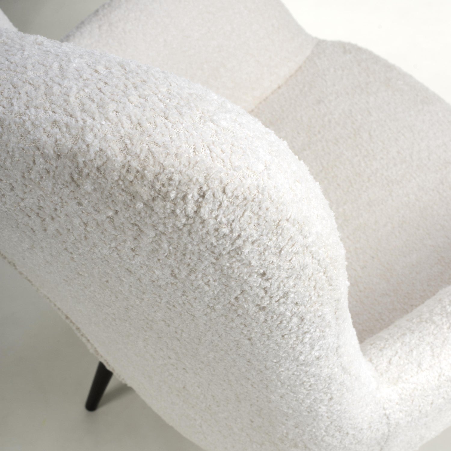 Bordeaux White Textured Fabric Armchair