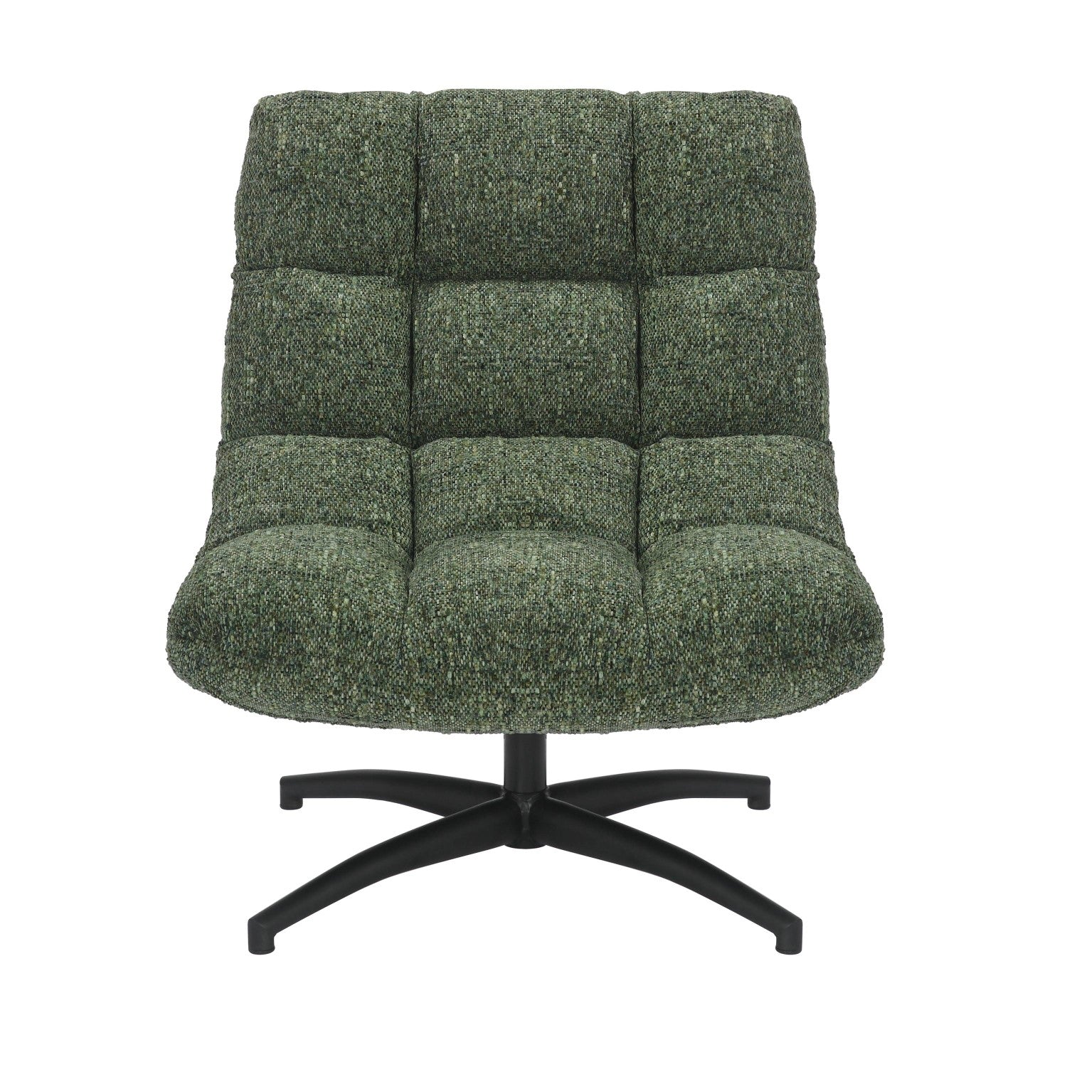 Green Fabric Occasional Relaxer Lounge Swivel Chair