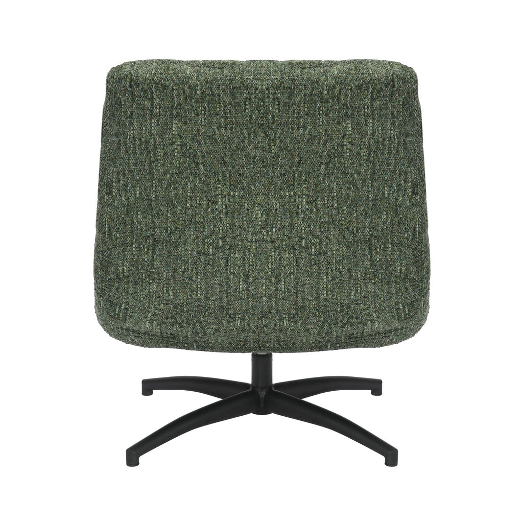 Green Fabric Occasional Relaxer Lounge Swivel Chair