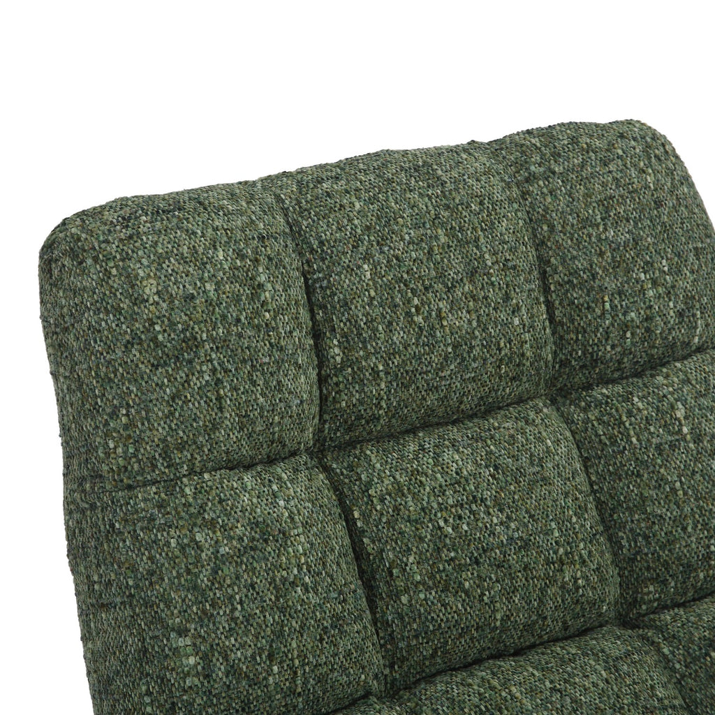 Green Fabric Occasional Relaxer Lounge Swivel Chair