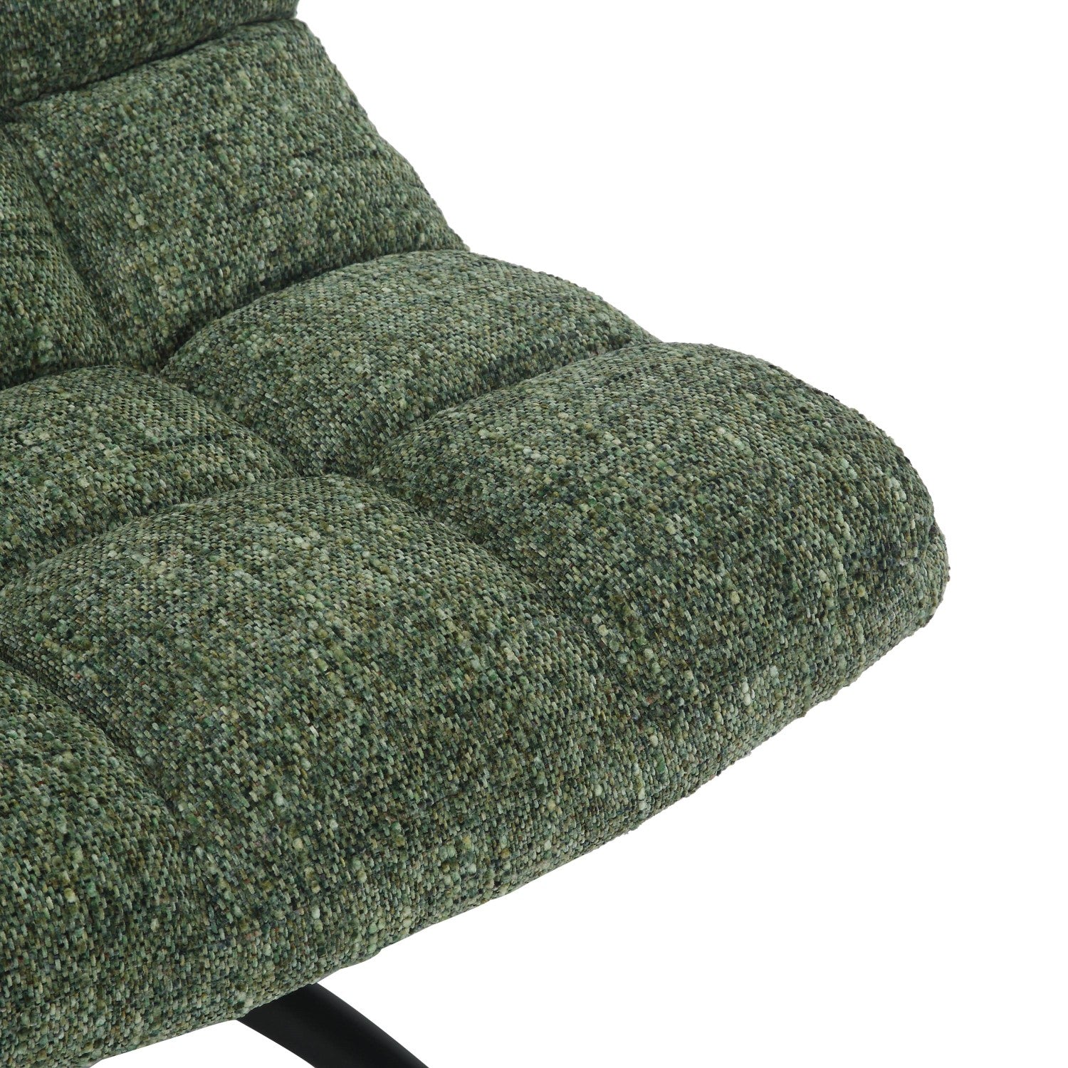 Green Fabric Occasional Relaxer Lounge Swivel Chair
