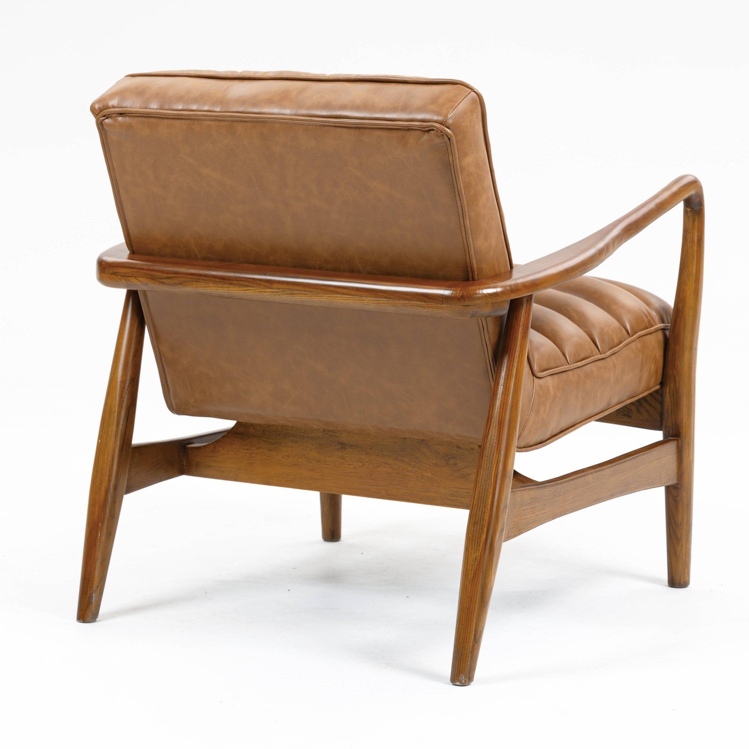 Club Leather Effect Tan Armchair