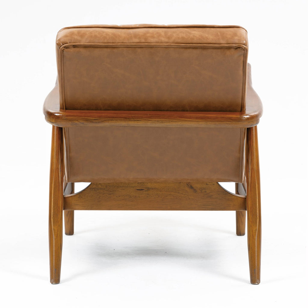 Club Leather Effect Tan Armchair