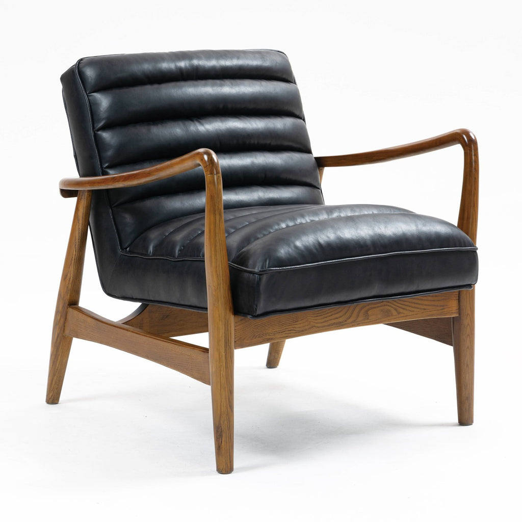 Club Leather Effect Dark Navy Armchair