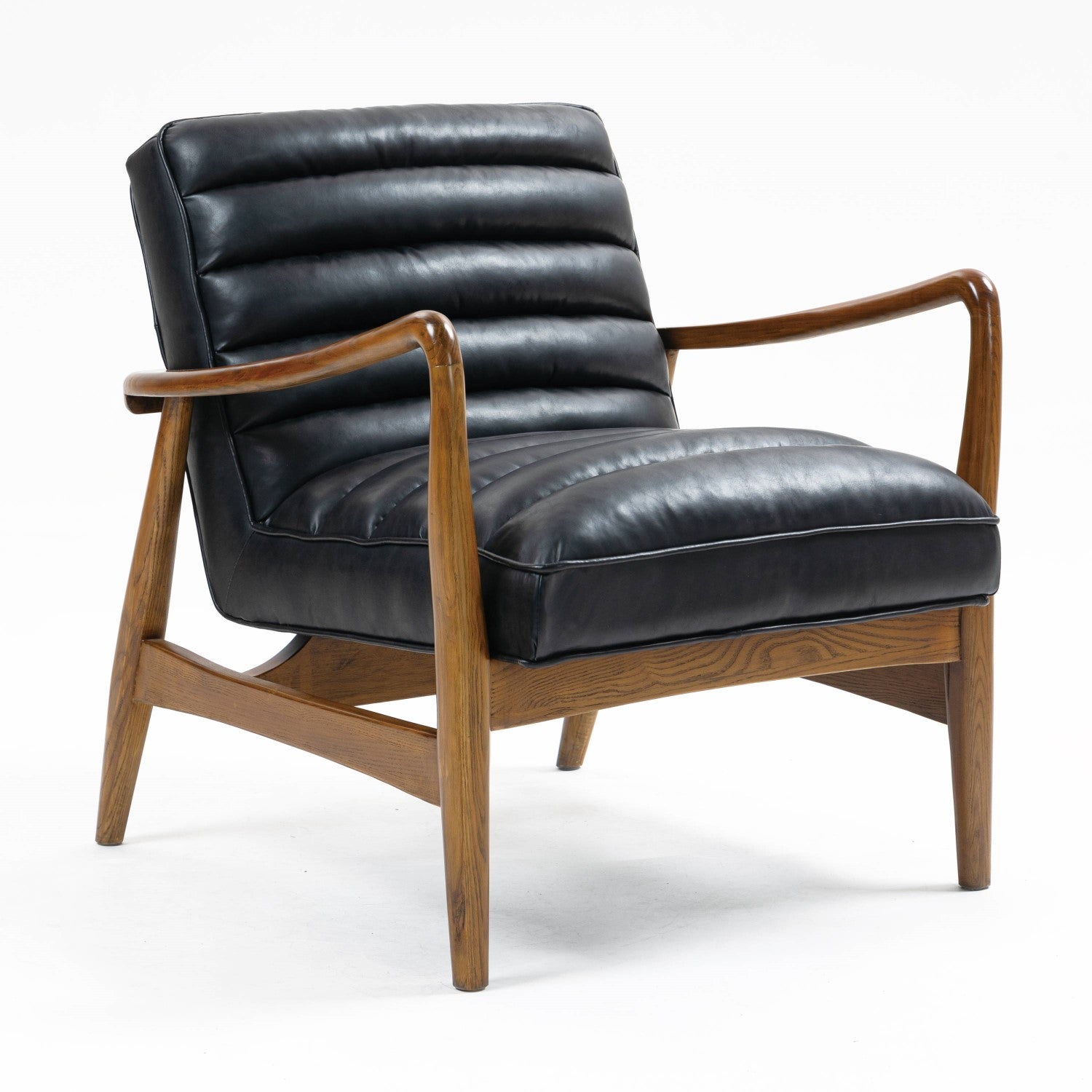 Club Leather Effect Dark Navy Armchair