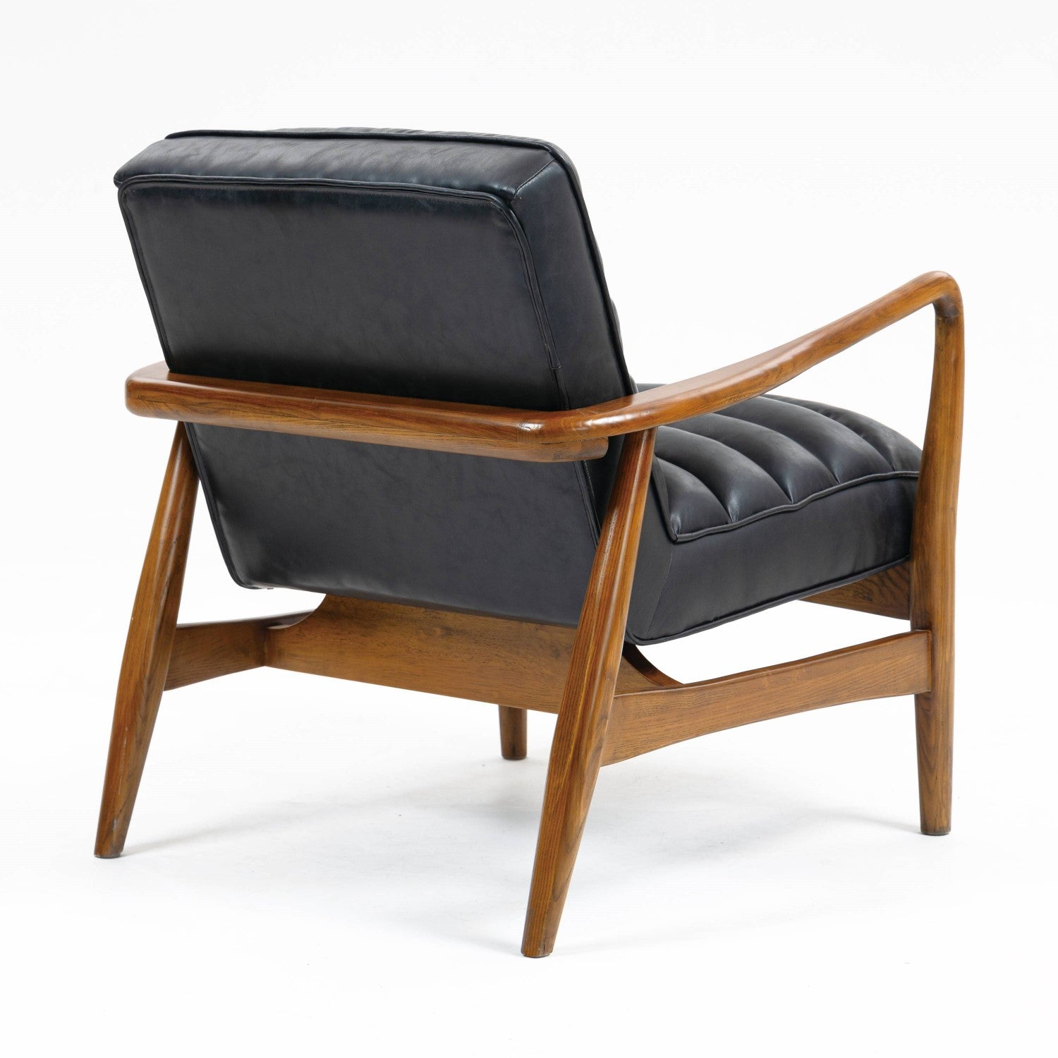 Club Leather Effect Dark Navy Armchair
