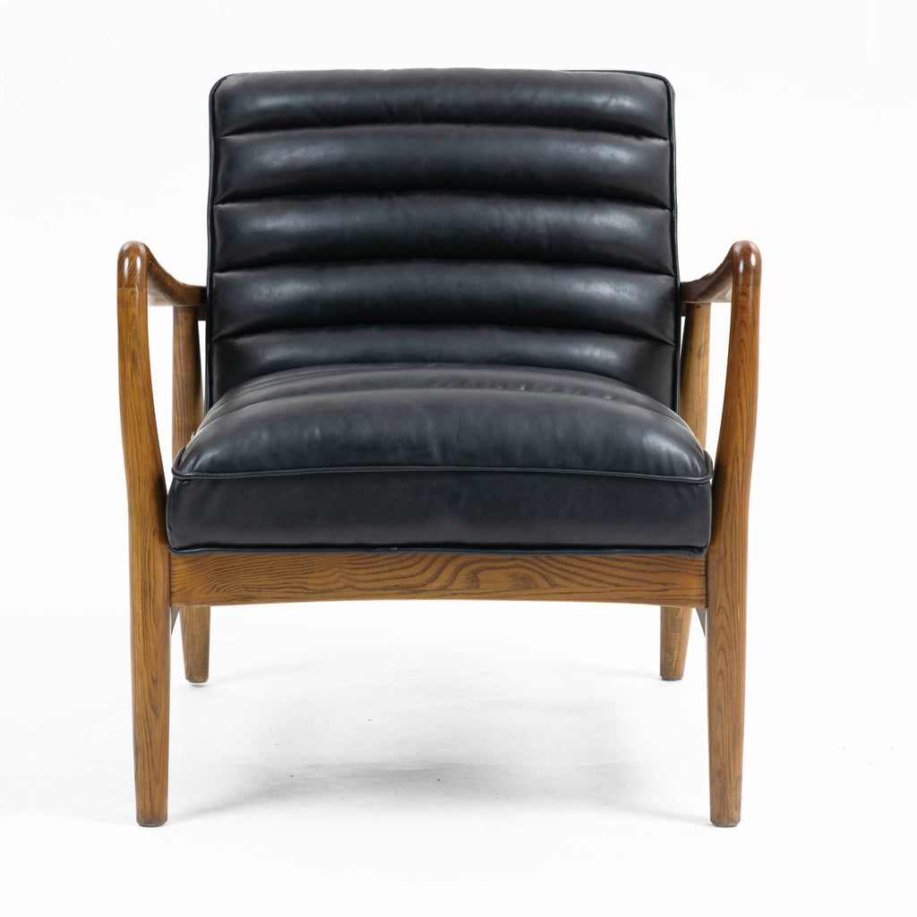 Club Leather Effect Dark Navy Armchair