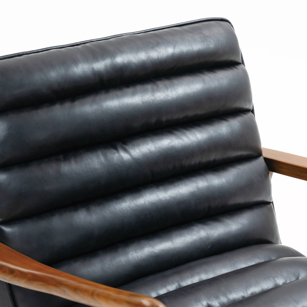 Club Leather Effect Dark Navy Armchair