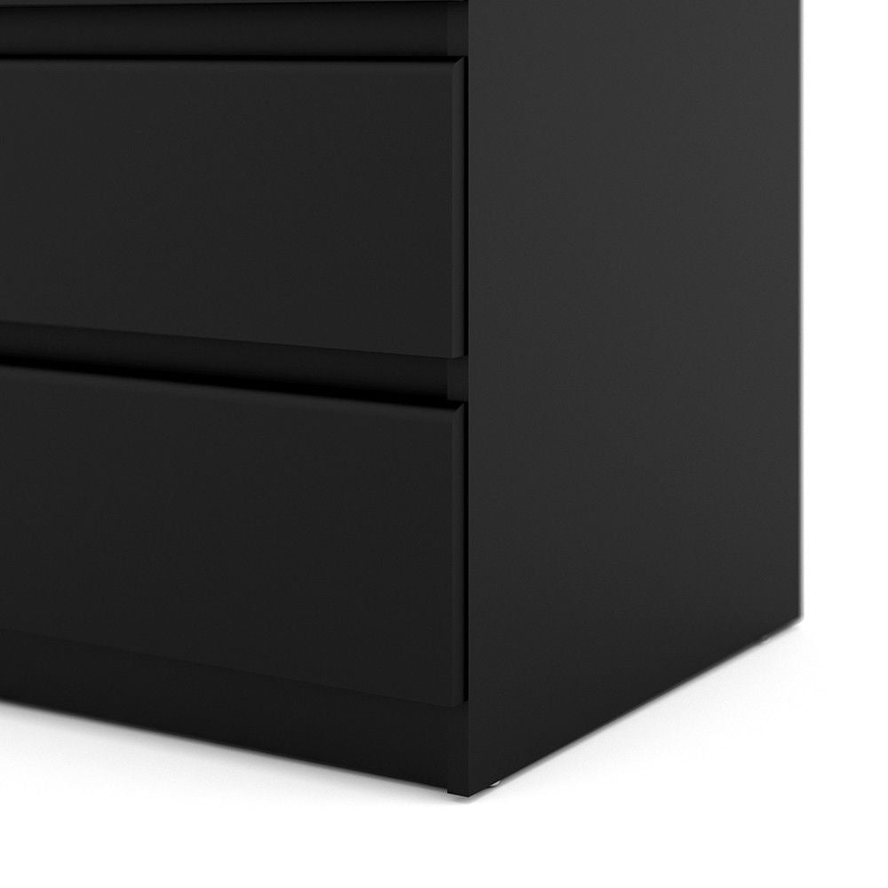 Black Matt Chest of 5 Drawers