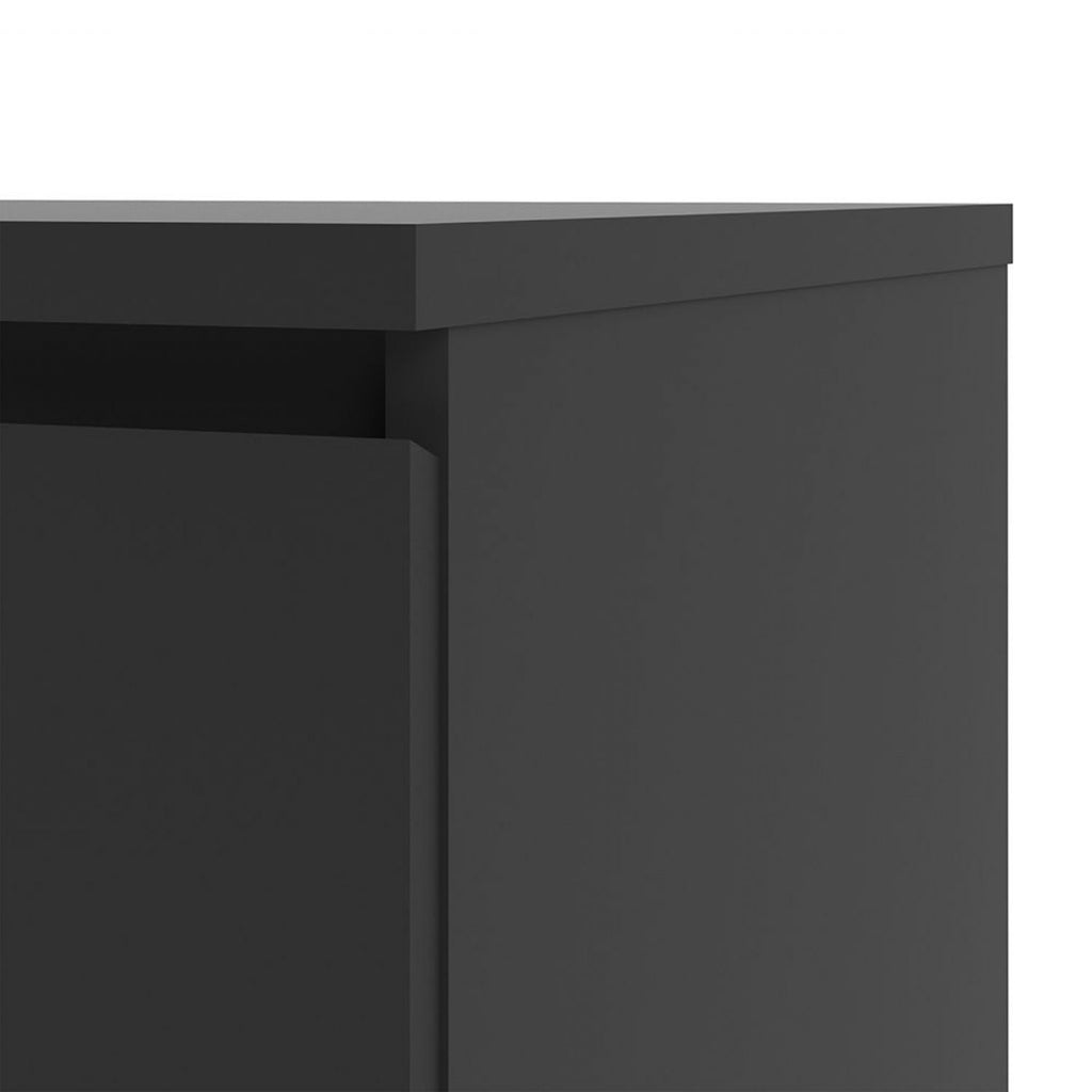 Black Matt Small Chest of 3 Drawers