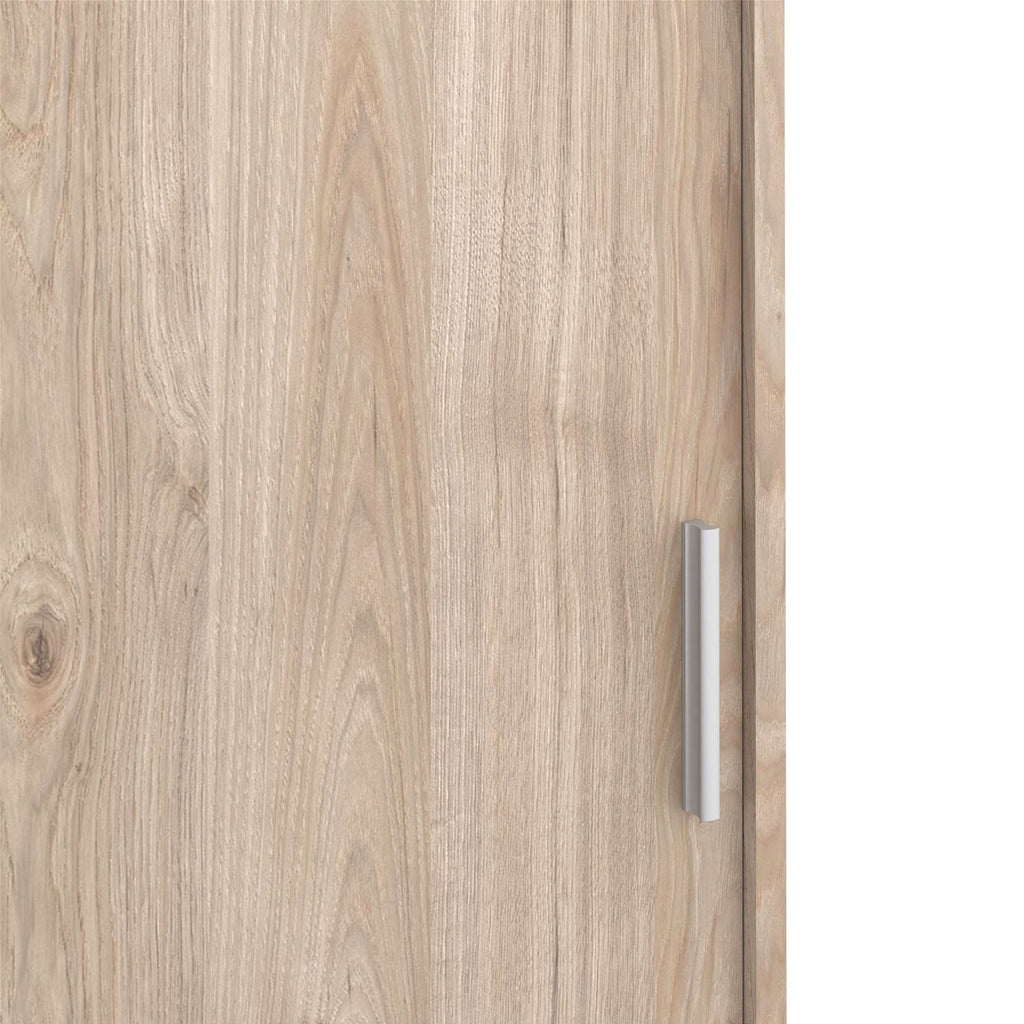 Naia Wardrobe with 2 sliding doors + 1 door + 3 drawers in Jackson Hickory Oak