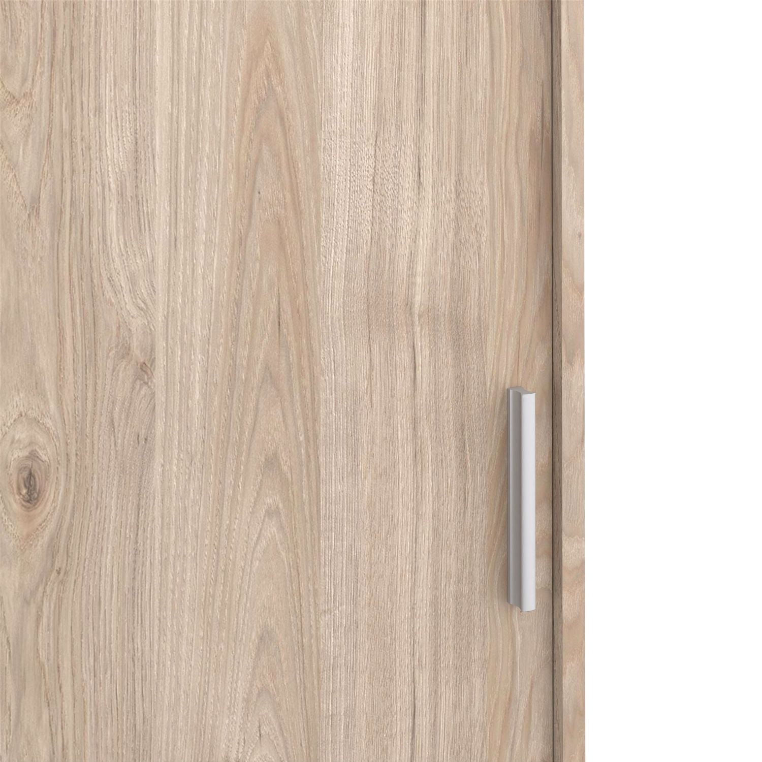 Naia Wardrobe with 2 sliding doors + 1 door + 3 drawers in Jackson Hickory Oak