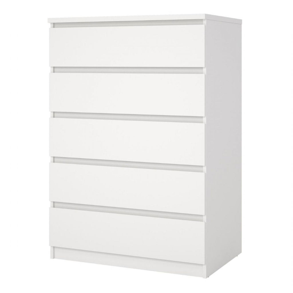 Naia Chest of 5 Drawers in White