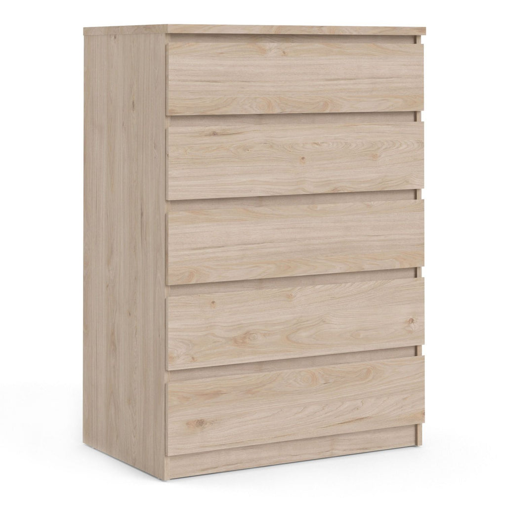 Chest of 5 Drawers in Jackson Hickory Oak Effect
