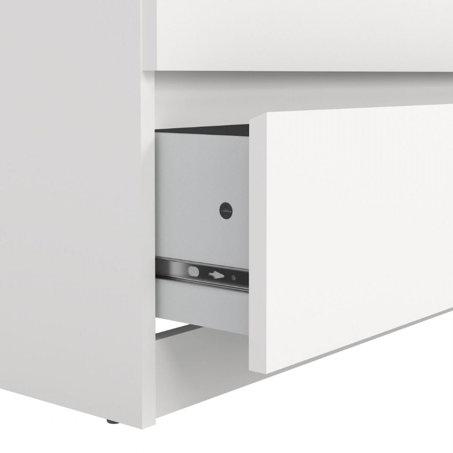 Naia Wide Chest of 6 Drawers in White