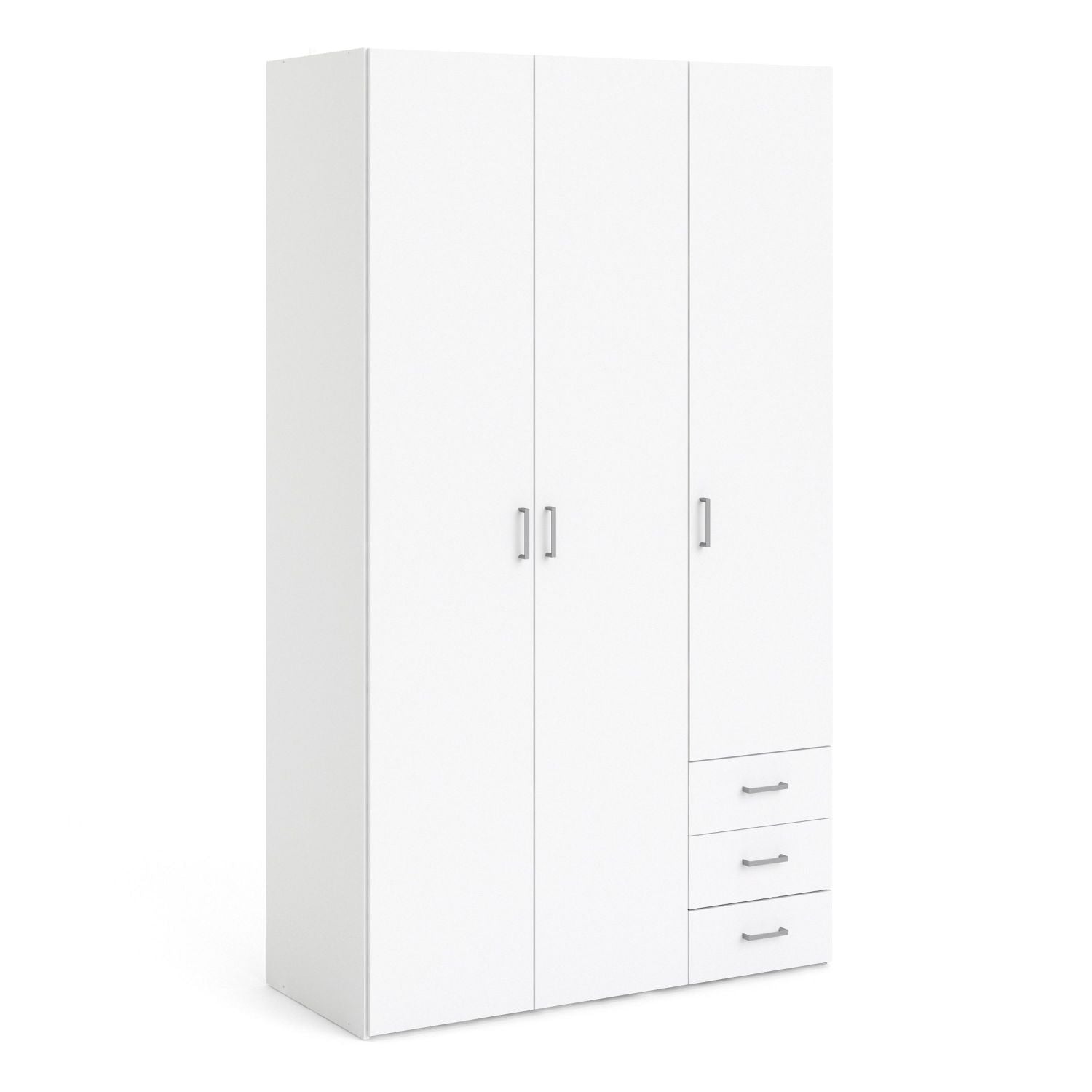 White Triple Combi 3 Door Wardrobe