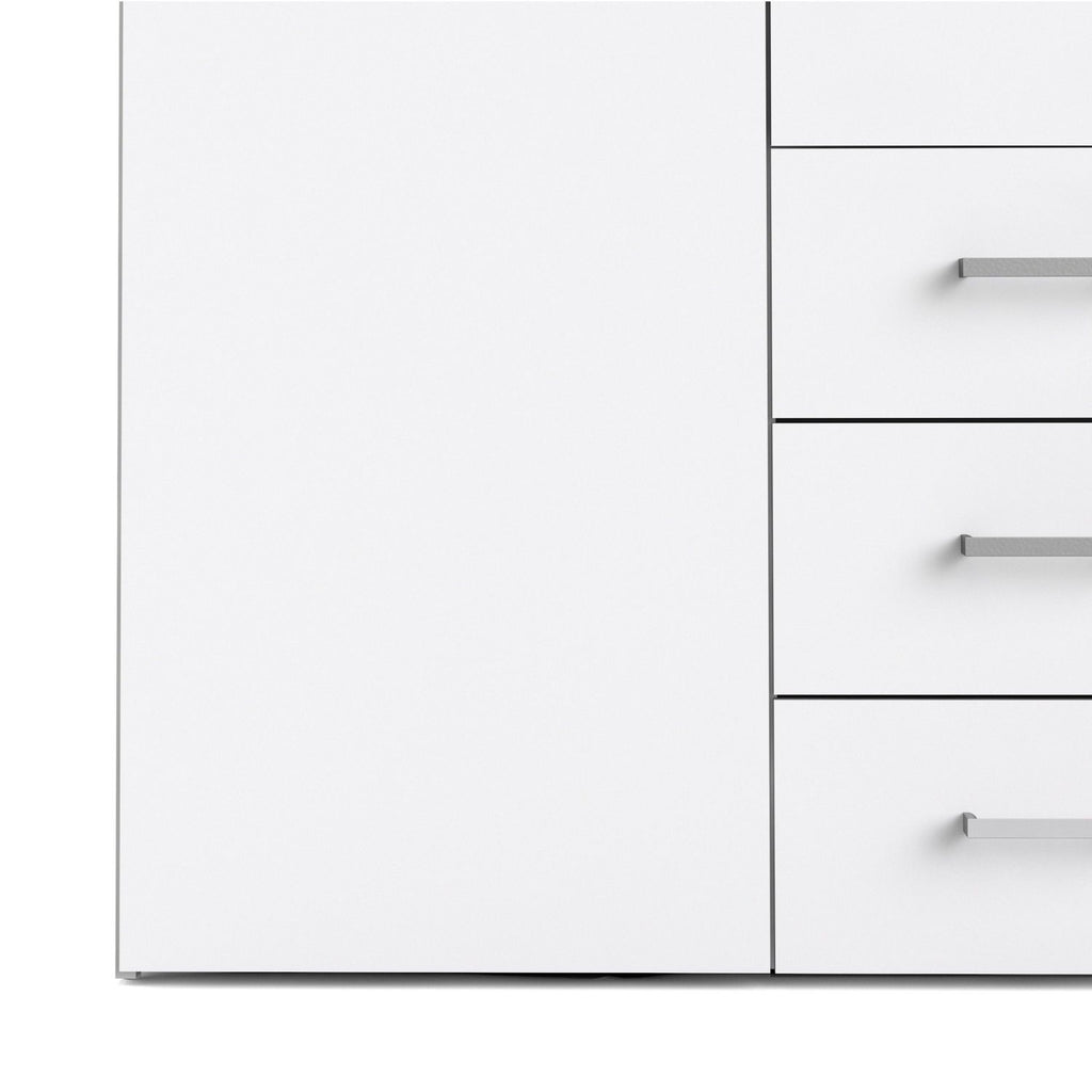 Large White 4 Door Wardrobe
