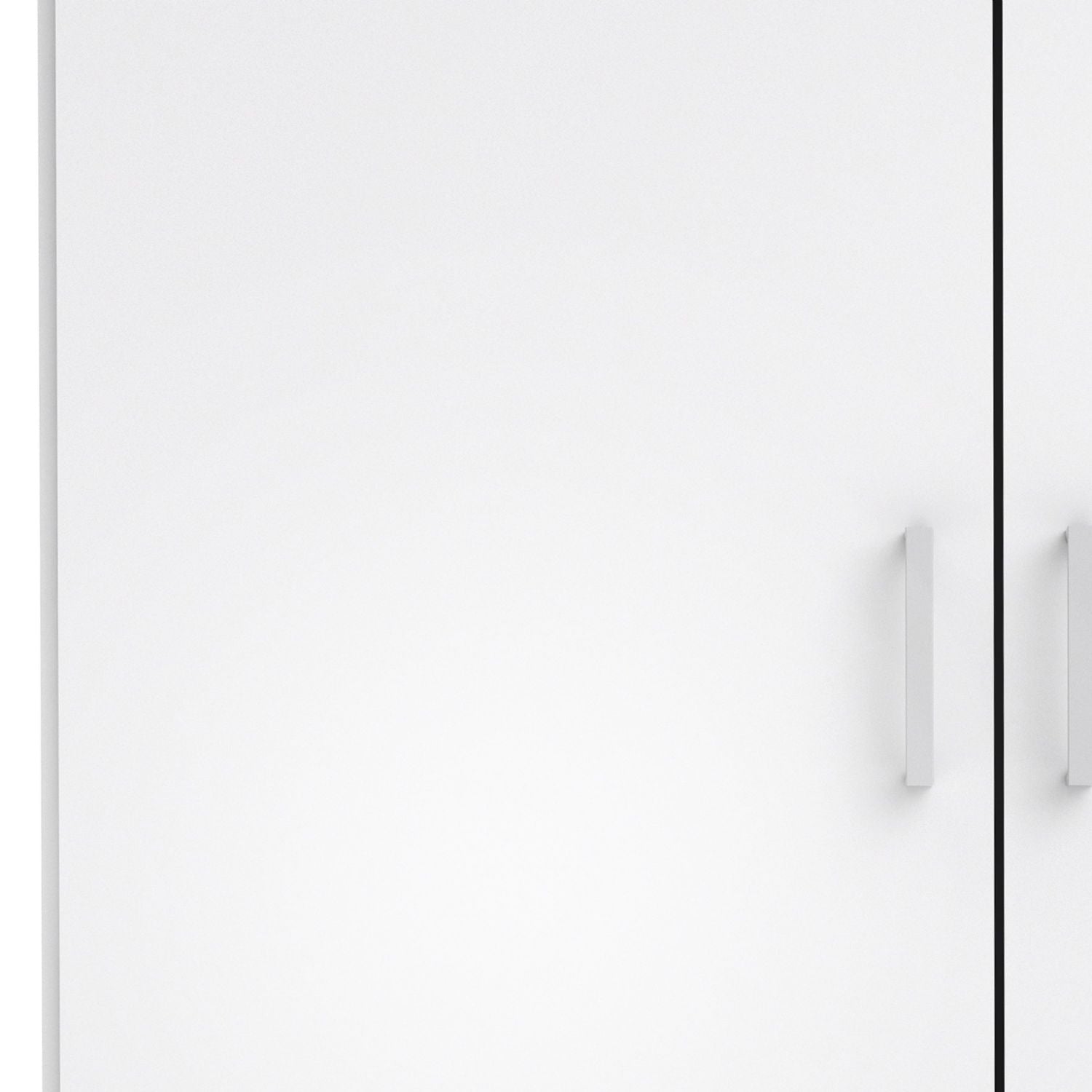 Simple White 2 Door Double Wardrobe
