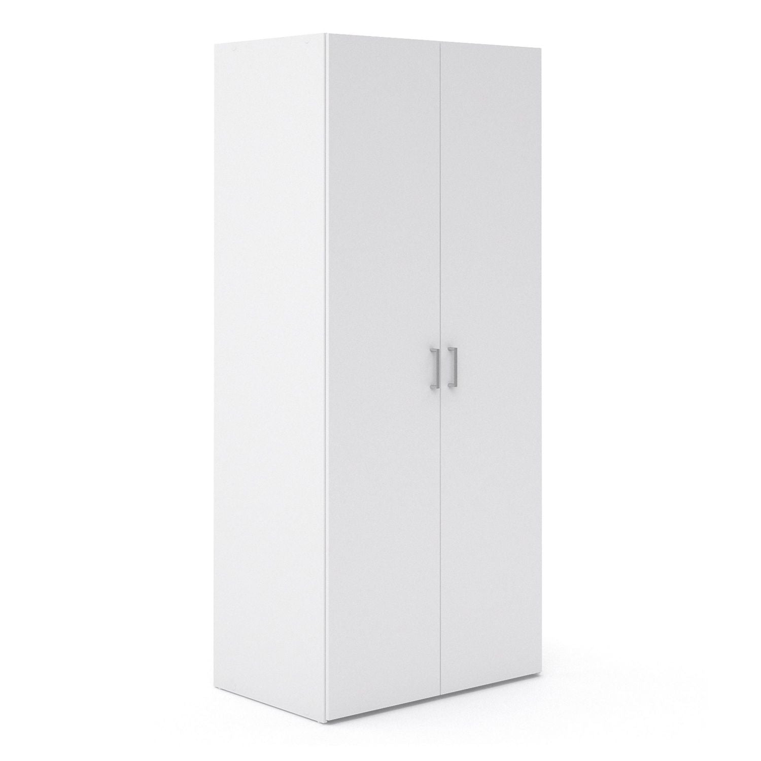 Simple White 2 Door Double Wardrobe